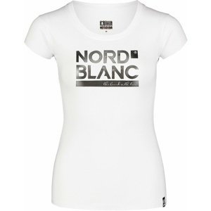 Dámské bavlněné tričko NORDBLANC Ynud bílá NBSLT7387_BLA 34
