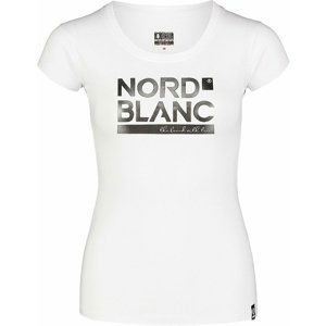 Dámské bavlněné tričko NORDBLANC Ynud bílá NBSLT7387_BLA 36