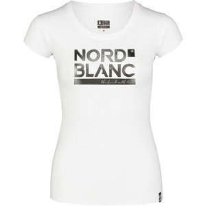 Dámské bavlněné tričko NORDBLANC Ynud bílá NBSLT7387_BLA 38