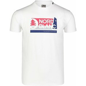 Pánské bavlněné triko Nordblanc WALLON bílé NBSMT7391_BLA S