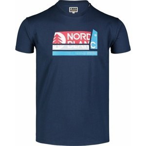 Pánské bavlněné triko Nordblanc WALLON modré NBSMT7391_MOB S