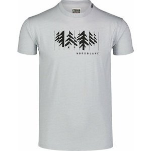 Pánské bavlněné triko Nordblanc DECONSTRUCTED šedé NBSMT7398_SSM XXXL
