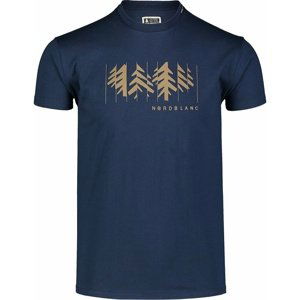 Pánské bavlněné triko Nordblanc DECONSTRUCTED modré NBSMT7398_MOB L