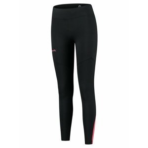 Dámské zateplené běžecké kalhoty Rogelli Enjoy černo-šedo-růžové ROG351108 XL