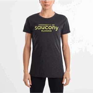 Dámské tričko Saucony Women Ra Graphic Tee/Heather Grey XS