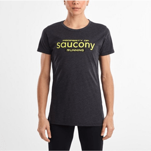 Dámské tričko Saucony Women Ra Graphic Tee/Heather Grey S