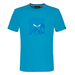 Pánské tričko Salewa Printed Box Dry blue danube melange 28259-8989 M