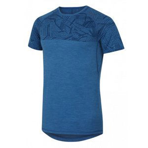 Pánské merino triko s krátkým rukávem Husky tm. modrá M