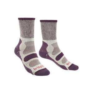 Ponožky Bridgedale Hike LW Cotton CC Boot Women´s plum/350 L (7-8,5)