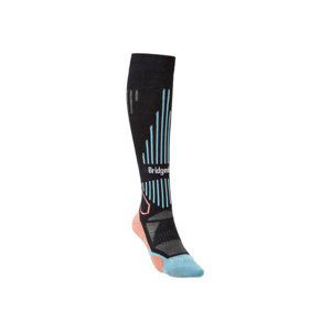 Ponožky Bridgedale Ski Lightweight Women´s black/coral/227 S (3-4,5)