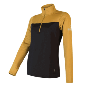 Dámská mikina Sensor Coolmax Thermo Zip černá/mustard L