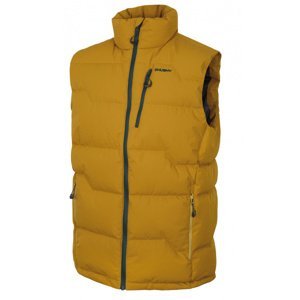Pánská péřová vesta na zip Husky Deep M žlutozelená XXL