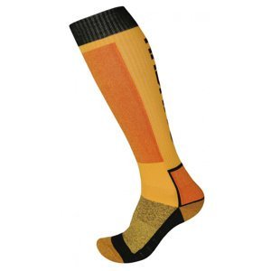 Ponožky Husky Snow Wool žlutá/černá XL (45-48)