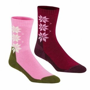 Dámské vlněné ponožky Kari Traa KT Wool Sock 2PK růžové 611338-Pri 36-38