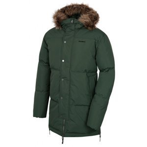 Pánský péřový kabát Husky Downbag M tm. khaki XL