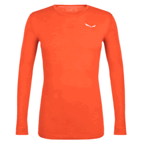 Pánské tričko Salewa s dlouhým rukávem Zebru Fresh Merino Responsive 28347-4150 red orange XL