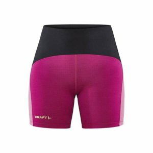 Dámské funkční krátké elastické kalhoty CRAFT PRO Hypervent Short černé s růžovou 1910434-999486 XS