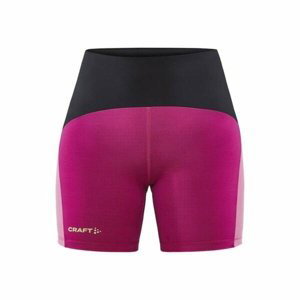 Dámské funkční krátké elastické kalhoty CRAFT PRO Hypervent Short černé s růžovou 1910434-999486 M