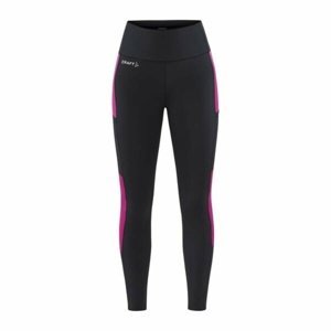 Dámské elastické kalhoty CRAFT ADV Essence 2 černé s růžovou 1911916-999486 L