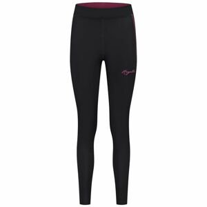 Zateplené dámské běžecké kalhoty ENJOY 2.0 na zimu, černo-vínovo-reflexně růžové S
