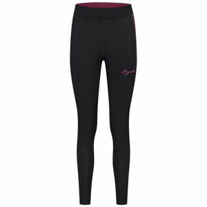 Zateplené dámské běžecké kalhoty ENJOY 2.0 na zimu, černo-vínovo-reflexně růžové L