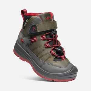 Keen REDWOOD MID WP K steel grey/red dahlia Velikost: 29 dětské boty