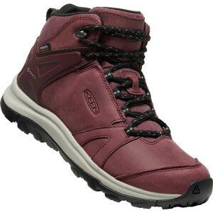 Keen TERRADORA II LEATHER MID WP W wine/black Velikost: 37,5 dámské boty