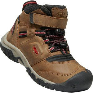 Keen RIDGE FLEX MID WP CHILDREN bison/red carpet Velikost: 31