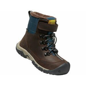 Keen GRETA BOOT WP CHILDREN coffee bean/blue wing teal Velikost: 31 boty