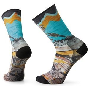 Smartwool BIKE ZERO CUSHION WOLF PRINT CREW multi color Velikost: L ponožky