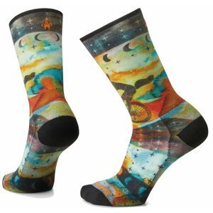 Smartwool W BIKE ZERO CUSHION CELESTIAL PRINT CREW multi color Velikost: S ponožky