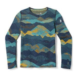 Smartwool K CLASSIC THERMAL MERINO BL CREW B blueberry mtn scape Velikost: L spodní prádlo