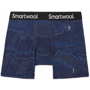 Smartwool MERINO PRINT BOXER BRIEF BOXED deep navy digital summit print Velikost: L boxerky