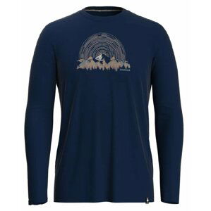 Smartwool NEVER SUMMER MOUNTAINS GRAPHIC LS TEE deep navy Velikost: XL tričko