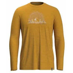 Smartwool NEVER SUMMER MOUNTAINS GRAPHIC LS TEE honey gold Velikost: L tričko