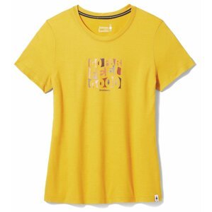 Smartwool W SWEET TRIP GRAPHIC SHORT SLEEVE TEE honey gold Velikost: XL tričko