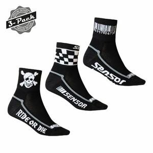 SENSOR PONOŽKY RACE CODE/CHESS/PIRATE 3-pack Velikost: 6/8 ponožky