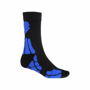 SENSOR PONOŽKY HIKING MERINO WOOL černá/modrá Velikost: 6/8 ponožky
