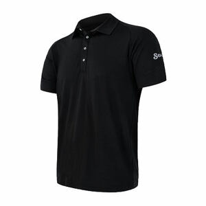 SENSOR MERINO ACTIVE POLO pánské triko kr.rukáv černá Velikost: XL