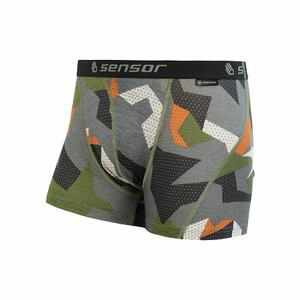 SENSOR MERINO IMPRESS pánské trenky safari camo Velikost: XXL