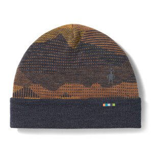 Smartwool THERMALERINO REVERSIBLE CUFFED BEANIE charcoal mtn scape čepice