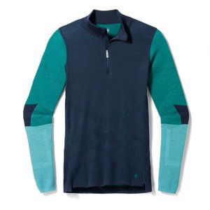 Smartwool W INTRKNT THRMLRN BL COLORBL 1/4 ZIP deep navy Velikost: L spodní prádlo