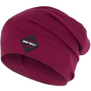 SENSOR ČEPICE MERINO ACTIVE LOGO lilla Velikost: M čepice