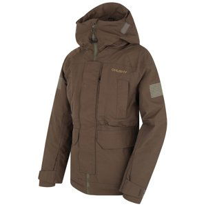 Husky Dětská hardshell plněná bunda Nigalo K deep khaki Velikost: 122 dětská bunda