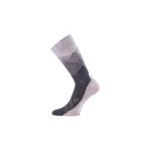 Lasting merino ponožky FWR béžové Velikost: (38-41) M unisex ponožky