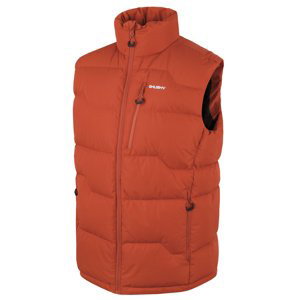 Husky Pánská péřová vesta na zip Deep M dark orange Velikost: XL pánská vesta