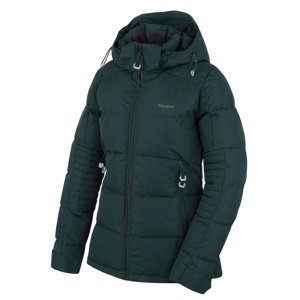 Husky Dámská plněná zimní bunda Norel L dark green Velikost: L - plus dámská bunda