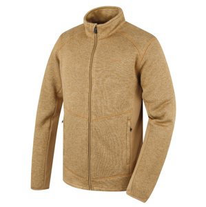 Husky Pánský fleecový svetr na zip Alan M beige Velikost: L pánský svetr