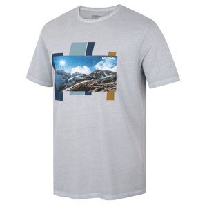 Husky Pánské bavlněné triko Tee Skyline M light grey Velikost: M pánské tričko s krátkým rukávem