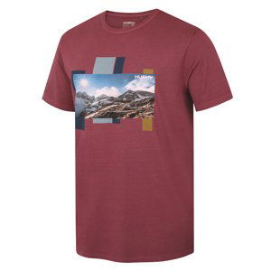 Husky Pánské bavlněné triko Tee Skyline M bordo Velikost: XL pánské tričko s krátkým rukávem